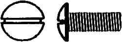 Value Collection - #10-32 UNF, 1-1/2" Length Under Head Slotted Drive Machine Screw - Truss Head, Grade J82 Steel, Zinc-Plated Finish, Without Washer - Apex Tool & Supply