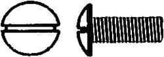 Value Collection - 1/4-20 UNC, 1-3/4" Length Under Head Slotted Drive Machine Screw - Truss Head, Grade J82 Steel, Zinc-Plated Finish, Without Washer - Apex Tool & Supply