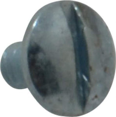 Value Collection - #8-32 UNC, 1/4" Length Under Head Slotted Drive Machine Screw - Truss Head, Grade 2 Steel, Zinc-Plated Finish, Without Washer - Apex Tool & Supply