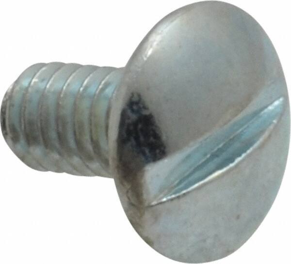 Value Collection - #8-32 UNC, 5/16" Length Under Head Slotted Drive Machine Screw - Truss Head, Grade J82 Steel, Zinc-Plated Finish, Without Washer - Apex Tool & Supply