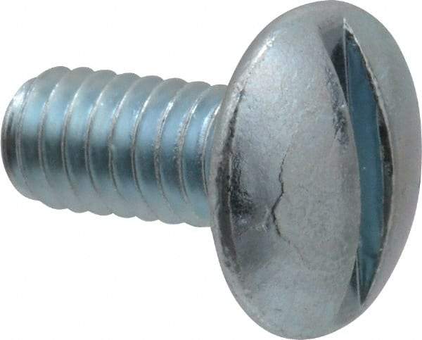 Value Collection - #8-32 UNC, 3/8" Length Under Head Slotted Drive Machine Screw - Truss Head, Grade 2 Steel, Zinc-Plated Finish, Without Washer - Apex Tool & Supply