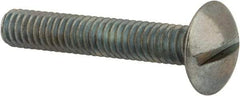 Value Collection - #8-32 UNC, 1" Length Under Head Slotted Drive Machine Screw - Truss Head, Grade 2 Steel, Zinc-Plated Finish, Without Washer - Apex Tool & Supply