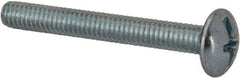 Value Collection - #8-32 UNC, 1-1/4" Length Under Head Slotted Drive Machine Screw - Truss Head, Grade 2 Steel, Zinc-Plated Finish, Without Washer - Apex Tool & Supply