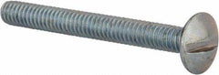 Value Collection - #8-32 UNC, 1-1/2" Length Under Head Slotted Drive Machine Screw - Truss Head, Grade 2 Steel, Zinc-Plated Finish, Without Washer - Apex Tool & Supply