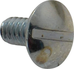 Value Collection - #10-24 UNC, 3/8" Length Under Head Slotted Drive Machine Screw - Truss Head, Grade 2 Steel, Zinc-Plated Finish, Without Washer - Apex Tool & Supply