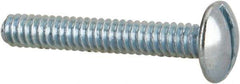 Value Collection - #10-24 UNC, 1-1/4" Length Under Head Slotted Drive Machine Screw - Truss Head, Grade 2 Steel, Zinc-Plated Finish, Without Washer - Apex Tool & Supply