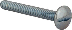 Value Collection - #10-24 UNC, 1-1/2" Length Under Head Slotted Drive Machine Screw - Truss Head, Grade 2 Steel, Zinc-Plated Finish, Without Washer - Apex Tool & Supply