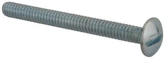 Value Collection - #10-24 UNC, 2" Length Under Head Slotted Drive Machine Screw - Truss Head, Grade 2 Steel, Zinc-Plated Finish, Without Washer - Apex Tool & Supply