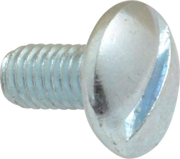 Value Collection - #10-32 UNF, 3/8" Length Under Head Slotted Drive Machine Screw - Truss Head, Grade J82 Steel, Zinc-Plated Finish, Without Washer - Apex Tool & Supply
