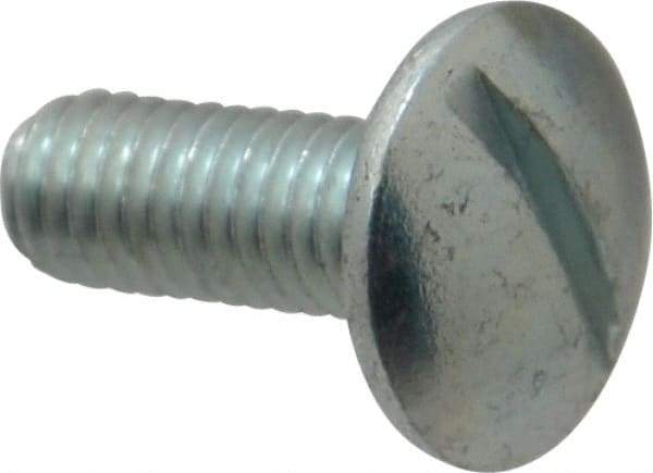 Value Collection - #10-32 UNF, 1/2" Length Under Head Slotted Drive Machine Screw - Truss Head, Grade J82 Steel, Zinc-Plated Finish, Without Washer - Apex Tool & Supply