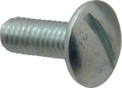 Value Collection - #10-32 UNF, 1/2" Length Under Head Slotted Drive Machine Screw - Truss Head, Grade J82 Steel, Zinc-Plated Finish, Without Washer - Apex Tool & Supply
