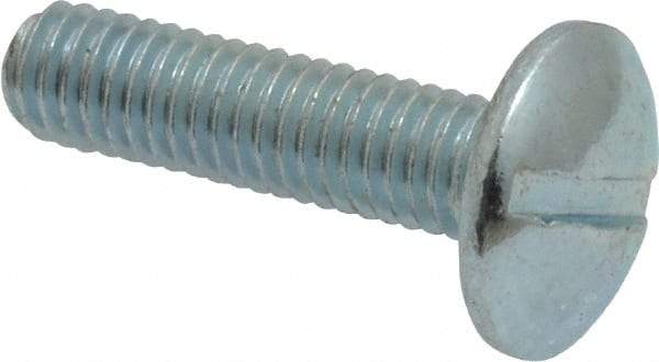 Value Collection - #10-32 UNF, 3/4" Length Under Head Slotted Drive Machine Screw - Truss Head, Grade 2 Steel, Zinc-Plated Finish, Without Washer - Apex Tool & Supply