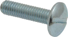 Value Collection - #10-32 UNF, 3/4" Length Under Head Slotted Drive Machine Screw - Truss Head, Grade 2 Steel, Zinc-Plated Finish, Without Washer - Apex Tool & Supply