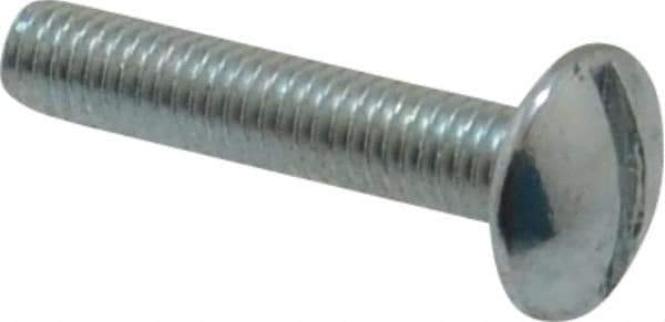 Value Collection - #10-32 UNF, 1" Length Under Head Slotted Drive Machine Screw - Truss Head, Grade 2 Steel, Zinc-Plated Finish, Without Washer - Apex Tool & Supply