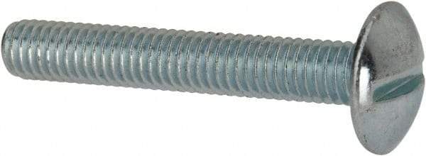 Value Collection - #10-32 UNF, 1-1/4" Length Under Head Slotted Drive Machine Screw - Truss Head, Grade J82 Steel, Zinc-Plated Finish, Without Washer - Apex Tool & Supply