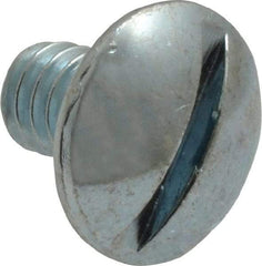 Value Collection - 1/4-20 UNC, 3/8" Length Under Head Slotted Drive Machine Screw - Truss Head, Grade 2 Steel, Zinc-Plated Finish, Without Washer - Apex Tool & Supply