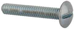 Value Collection - 1/4-20 UNC, 1-1/2" Length Under Head Slotted Drive Machine Screw - Truss Head, Grade J82 Steel, Zinc-Plated Finish, Without Washer - Apex Tool & Supply