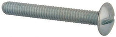 Value Collection - 1/4-20 UNC, 2" Length Under Head Slotted Drive Machine Screw - Truss Head, Grade 2 Steel, Zinc-Plated Finish, Without Washer - Apex Tool & Supply