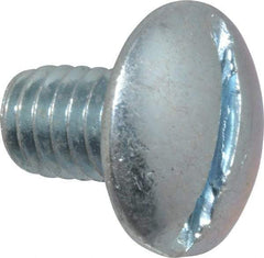 Value Collection - 5/16-18 UNC, 1/2" Length Under Head Slotted Drive Machine Screw - Truss Head, Grade J82 Steel, Zinc-Plated Finish, Without Washer - Apex Tool & Supply
