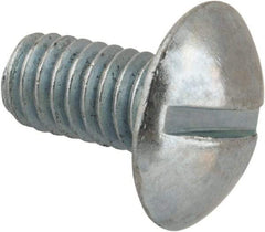 Value Collection - 5/16-18 UNC, 5/8" Length Under Head Slotted Drive Machine Screw - Truss Head, Grade 2 Steel, Zinc-Plated Finish, Without Washer - Apex Tool & Supply
