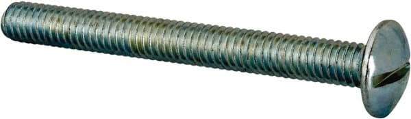 Value Collection - 5/16-18 UNC, 3" Length Under Head Slotted Drive Machine Screw - Truss Head, Grade J82 Steel, Zinc-Plated Finish, Without Washer - Apex Tool & Supply