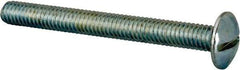 Value Collection - 5/16-18 UNC, 3" Length Under Head Slotted Drive Machine Screw - Truss Head, Grade J82 Steel, Zinc-Plated Finish, Without Washer - Apex Tool & Supply