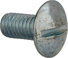 Value Collection - 3/8-16 UNC, 3/4" Length Under Head Slotted Drive Machine Screw - Truss Head, Grade 2 Steel, Zinc-Plated Finish, Without Washer - Apex Tool & Supply