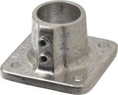 Hollaender - 1" Pipe, Base Flange, Aluminum Alloy Flange Pipe Rail Fitting - Bright Finish - Apex Tool & Supply