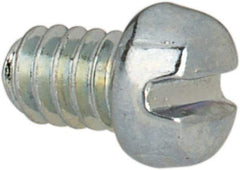 Value Collection - #2-56 UNC, 1/8" Length Under Head Slotted Drive Machine Screw - Fillister Head, Grade J82 Steel, Zinc-Plated Finish, Without Washer - Apex Tool & Supply
