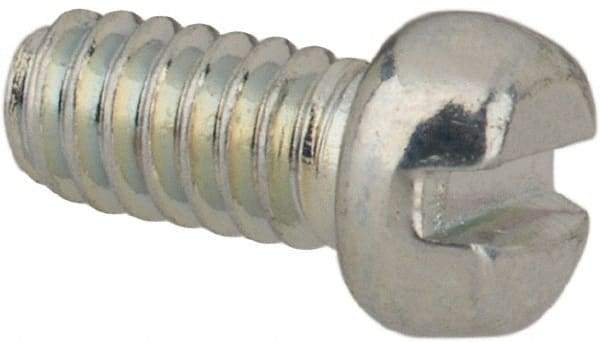 Value Collection - #2-56 UNC, 3/16" Length Under Head Slotted Drive Machine Screw - Fillister Head, Grade J82 Steel, Zinc-Plated Finish, Without Washer - Apex Tool & Supply