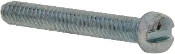 Value Collection - #2-56 UNC, 5/8" Length Under Head Slotted Drive Machine Screw - Fillister Head, Grade 2 Steel, Zinc-Plated Finish, Without Washer - Apex Tool & Supply