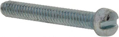 Value Collection - #2-56 UNC, 5/8" Length Under Head Slotted Drive Machine Screw - Fillister Head, Grade 2 Steel, Zinc-Plated Finish, Without Washer - Apex Tool & Supply