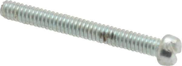 Value Collection - #2-56 UNC, 3/4" Length Under Head Slotted Drive Machine Screw - Fillister Head, Grade J82 Steel, Zinc-Plated Finish, Without Washer - Apex Tool & Supply
