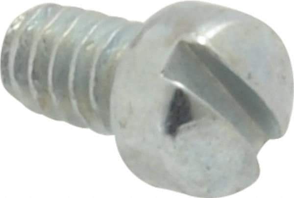 Value Collection - #4-40 UNC, 3/16" Length Under Head Slotted Drive Machine Screw - Fillister Head, Grade J82 Steel, Zinc-Plated Finish, Without Washer - Apex Tool & Supply
