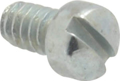 Value Collection - #4-40 UNC, 3/16" Length Under Head Slotted Drive Machine Screw - Fillister Head, Grade J82 Steel, Zinc-Plated Finish, Without Washer - Apex Tool & Supply