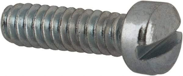 Value Collection - #4-40 UNC, 3/8" Length Under Head Slotted Drive Machine Screw - Fillister Head, Grade 2 Steel, Zinc-Plated Finish, Without Washer - Apex Tool & Supply