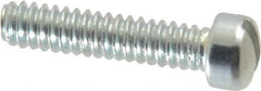 Value Collection - #4-40 UNC, 1/2" Length Under Head Slotted Drive Machine Screw - Fillister Head, Grade J82 Steel, Zinc-Plated Finish, Without Washer - Apex Tool & Supply