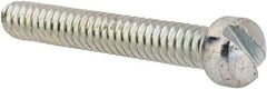 Value Collection - #4-40 UNC, 3/4" Length Under Head Slotted Drive Machine Screw - Fillister Head, Grade 2 Steel, Zinc-Plated Finish, Without Washer - Apex Tool & Supply