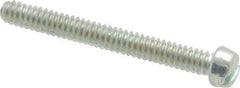 Value Collection - #4-40 UNC, 1" Length Under Head Slotted Drive Machine Screw - Fillister Head, Grade 2 Steel, Zinc-Plated Finish, Without Washer - Apex Tool & Supply