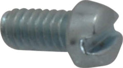 Value Collection - #5-40 UNC, 1/4" Length Under Head Slotted Drive Machine Screw - Fillister Head, Grade 2 Steel, Zinc-Plated Finish, Without Washer - Apex Tool & Supply