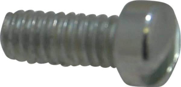 Value Collection - #5-40 UNC, 5/16" Length Under Head Slotted Drive Machine Screw - Fillister Head, Grade J82 Steel, Zinc-Plated Finish, Without Washer - Apex Tool & Supply