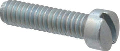 Value Collection - #5-40 UNC, 1/2" Length Under Head Slotted Drive Machine Screw - Fillister Head, Grade 2 Steel, Zinc-Plated Finish, Without Washer - Apex Tool & Supply