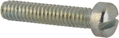Value Collection - #5-40 UNC, 5/8" Length Under Head Slotted Drive Machine Screw - Fillister Head, Grade J82 Steel, Zinc-Plated Finish, Without Washer - Apex Tool & Supply