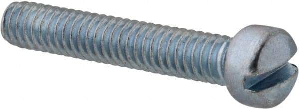 Value Collection - #5-40 UNC, 3/4" Length Under Head Slotted Drive Machine Screw - Fillister Head, Grade J82 Steel, Zinc-Plated Finish, Without Washer - Apex Tool & Supply
