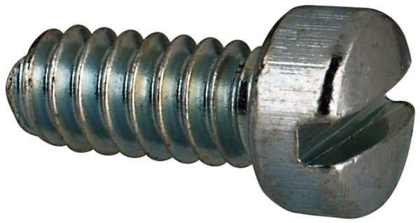 Value Collection - #6-32 UNC, 5/16" Length Under Head Slotted Drive Machine Screw - Fillister Head, Grade J82 Steel, Zinc-Plated Finish, Without Washer - Apex Tool & Supply