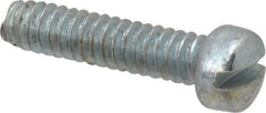 Value Collection - #6-32 UNC, 5/8" Length Under Head Slotted Drive Machine Screw - Fillister Head, Grade J82 Steel, Zinc-Plated Finish, Without Washer - Apex Tool & Supply