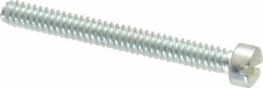 Value Collection - #6-32 UNC, 1-1/4" Length Under Head Slotted Drive Machine Screw - Fillister Head, Grade 2 Steel, Zinc-Plated Finish, Without Washer - Apex Tool & Supply