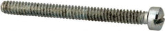 Value Collection - #6-32 UNC, 1-1/2" Length Under Head Slotted Drive Machine Screw - Fillister Head, Grade J82 Steel, Zinc-Plated Finish, Without Washer - Apex Tool & Supply