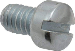Value Collection - #8-32 UNC, 1/4" Length Under Head Slotted Drive Machine Screw - Fillister Head, Grade J82 Steel, Zinc-Plated Finish, Without Washer - Apex Tool & Supply