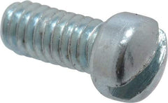 Value Collection - #8-32 UNC, 3/8" Length Under Head Slotted Drive Machine Screw - Fillister Head, Grade 2 Steel, Zinc-Plated Finish, Without Washer - Apex Tool & Supply